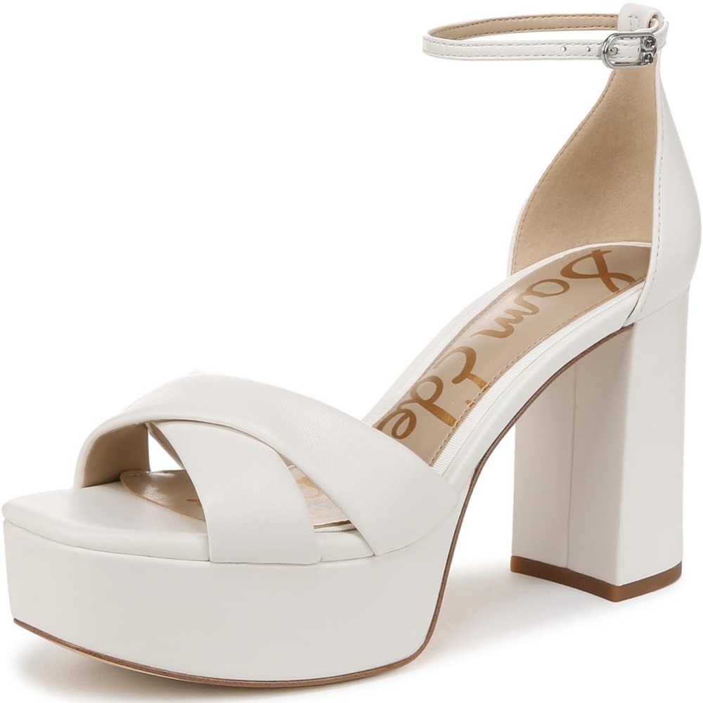 Sam Edelman Cream Platform Heels